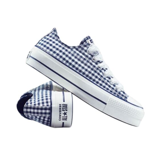 New Women’s Converse Chuck Taylor All Star Lift Gingham Obsidian - A13664C - Picture 9 of 9